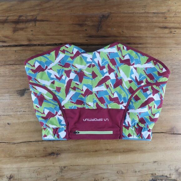 LA SPORTIVA RED/PLUM & LIME TRAIL RUNNING SHORT WITH LINER SIZE SMALL - Picture 9 of 10